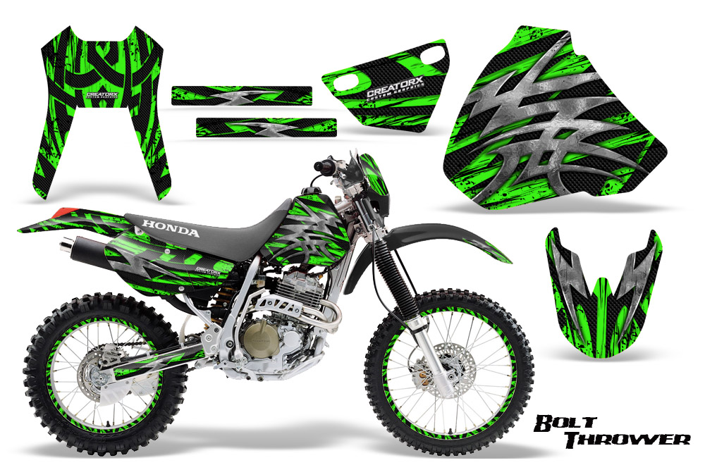 Honda XR 400 Graphics Kit Bolt Thrower Green NP Rims